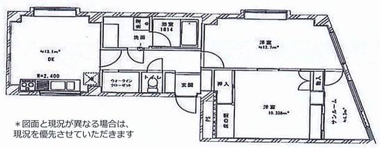 北品川YTビル 4階401 平面図