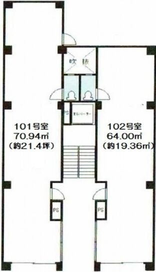 中野新橋ペガサスビル 1階102 平面図