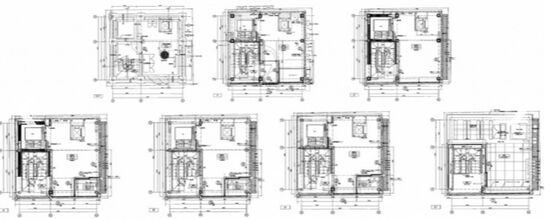 LANDPOOL GINZA 地下1階~5階 平面図