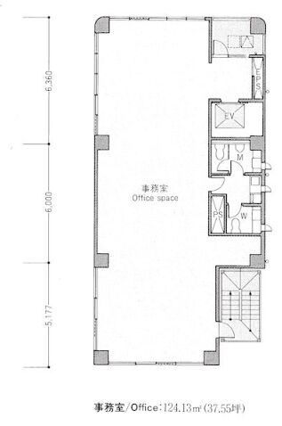 三和九段ビル 5階 平面図