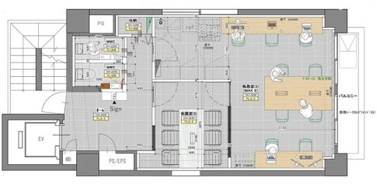 PORT ONE 茅場町 7階 平面図