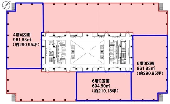 KDX豊洲グランスクエア 6階C 平面図