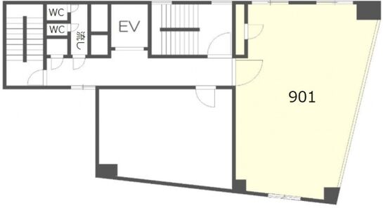 越一ビル 9階901 平面図