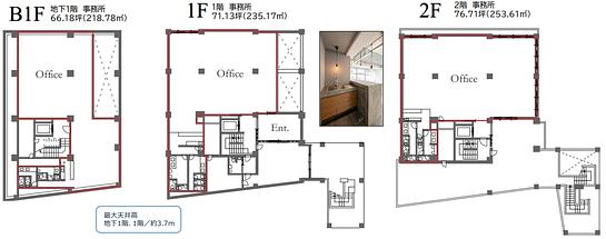 LARK YOYOGI 地下1階～8階 平面図