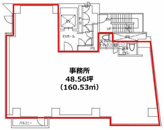 アセンド目黒駅前 6階 平面図