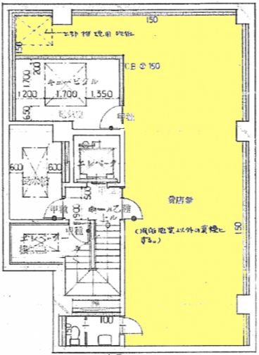 ヒキタカ早稲田ビル（旧：プリンセスビル早稲田） 地下1階 平面図