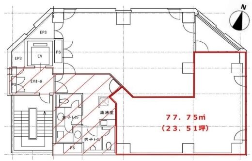 TK新都心ビル 8階 平面図