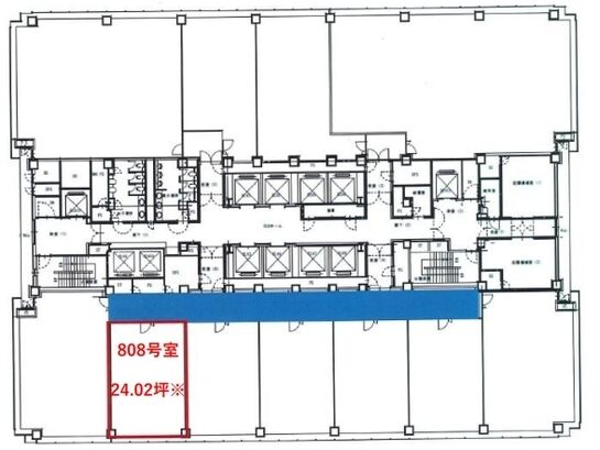 紀尾井町ビル 8階808 平面図