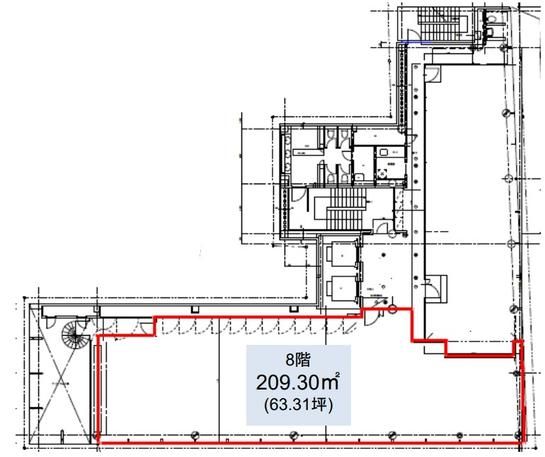 銀座YOMIKOビル 8階801 平面図