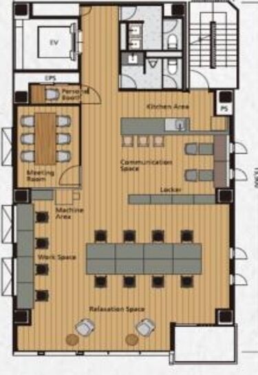 Sreed EBISU +C（スリード恵比寿プラスシー） 8階 平面図