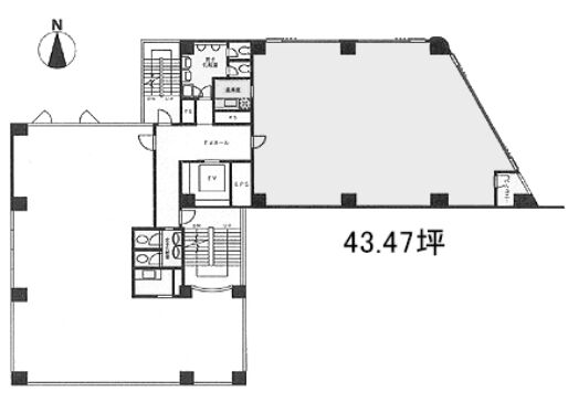 品川MSビル 2階A 平面図