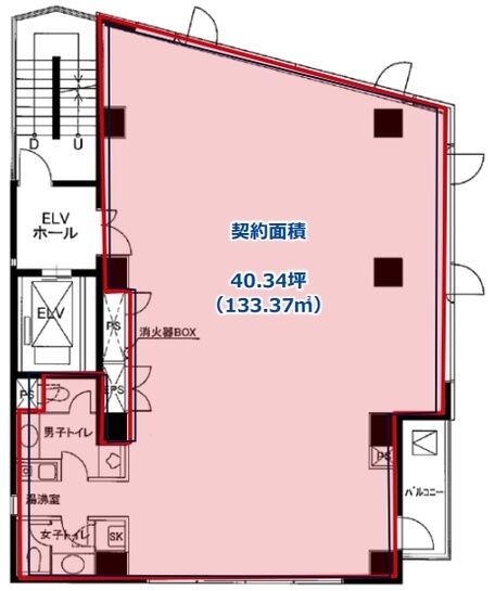 第一瀬野ビル 5階 平面図