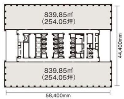 新宿三井ビルディング 4階402A 平面図