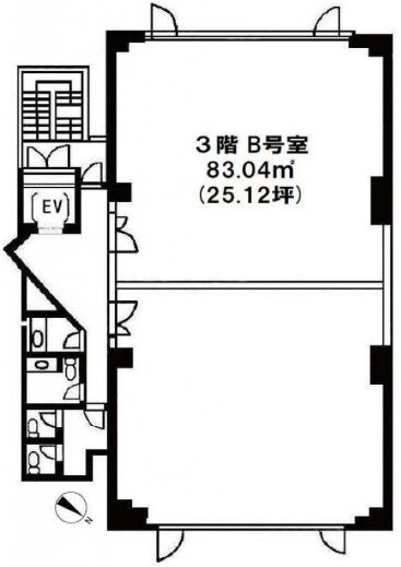 白金台セントラルビル 3階B 平面図