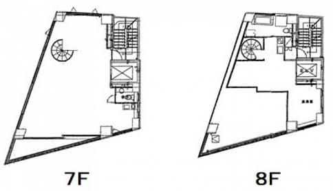 広尾タワー 7階～8階ﾒｿﾞﾈｯﾄ 平面図