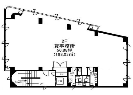 松濤栄光ビル（松涛栄光ビル） 2階 平面図