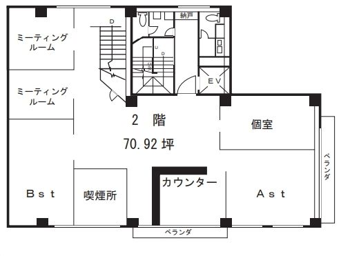 小池ビル 2階 平面図