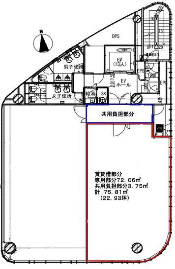 第一御幸ビル 9階東 平面図