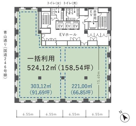KD南青山ビル 8階 平面図